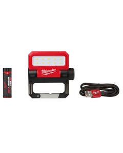 Milwaukee REDLITHIUM USB ROVER Rechargeable 550 Lumen Pivoting Flood Light (3.0Ah) Kit 2114-21