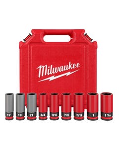 Milwaukee SHOCKWAVE Impact Duty™ 1/2 Drive SAE & Metric 9PC Lug Nut Wheel Socket Set 49-66-7832