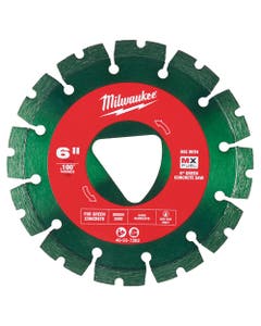 Milwaukee Tool Green 6” x .100” Diamond Blade for Green Concrete 49-93-7262