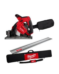 Milwaukee M18 FUEL 6-1/2" Plunge Track Saw with 55" Rail and Bag 2831-20-BUNDLE